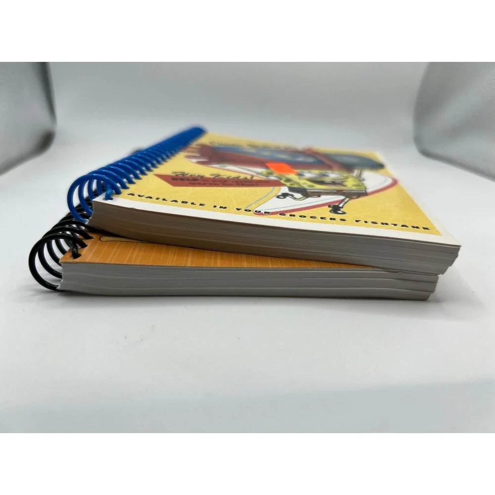 SpongeBob SquarePants Set Of 2 Mini Notebooks 2004 Dee-Licious Kelp Mr Crab NEW‎